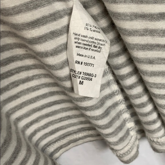 Ivory and grey stripe cardigan (E0062) - Picture 3 of 3